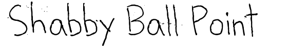 Shabby Ball Point font preview